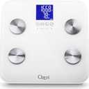 Ozeri Touch 440 Lbs Total Body Weight Scale (Body Fat, Muscle, Bone, Weight & Hydration), Auto Recognition Bath Scale with Infant Tare (White)