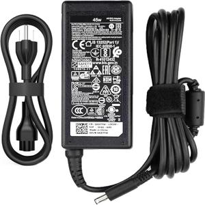 45W (4.5 * 3.0 mm Jack 19.5V 2.31A) AC Charger Fit for DELL Inspiron 11/13/14/15/17 3000 5000 7000 Series(3583 3593 5570) Latitude E5450 XPS 13-45 Watt AC 2-in-1 Computer Power Adapter Cord