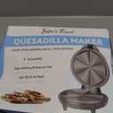 Baker's Friend Electric Quesadilla Maker with Extra Stuffing Design, 9.5 Inch with Easy Slice 6 Wedge, Non Stick Surface, Non-Slip Feet, Grilled Cheese Maker Machine, Graphite Black
