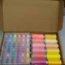 72 PCS Sewing Thread Assortment, 36 Color Thread for Sewing Machine with 36 Same Color Bobbins, Polyester Thread 400 Yards/Spool (72)