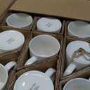 AmorArc 12oz Off White Coffee Mugs, Ceramic Coffee Mugs with Large Handle for Man, Woman, Light Weight Coffee Mugs Set for Latte/Cappuccino/Cocoa/Milk, Dishwasher & Microwave Safe, 12Pcs