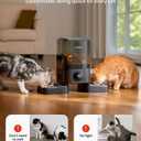 oneisall Cordless WiFi Automatic Cat Feeder for 2 Cats, Rechargeable 100-Day Battery Operated Auto Cat Feeder, 20 Cups/5L Timed Cats Food Dispenser Automatic for Large Kibble, Smart App Control