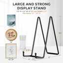 TR-LIFE 3 Pack 10 Inch Large Plate Stands for Display - Metal Plate Holder Display Stand + Picture Frame Holder Stand + Small Easels for Decorative Plate, Platter, Book, Plaques, Photo, Tabletop Art