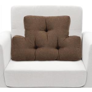 Back Pillow for Recliner Lumbar Support Pillow Soft and Fluffy Back Support Cushion Thick Lumbar Cushion for Chairs, Recliners,Sofa, Couch and Bed for Pain Relief Brown, Medium