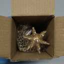 VWAERR 13.8 Inch Gold Christmas Burst Tree Topper Glittered 3D Burst Plastic Tree Topper Exploding Star Christmas Decoration for Home Ornaments Holiday Party Supplies