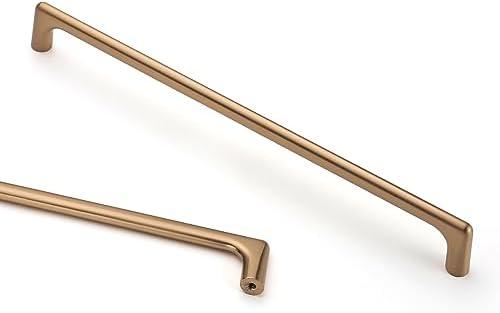 Asidrama 3 Pack 10 Inch(256mm) Champagne Bronze Cabinet Pulls Cabinet Handles Cupboard Handles Kitchen Cabinet Hardware for Cupboard Drawer Pulls