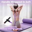 Resistance Bands with Handles, 6-Tube Elastic Foot Pedal Resistance Bands, Natural Rubber Ankle Puller Sit-up Exercise, Multifunction Fitness Band for Abdomen, Waist, Arm, Leg Stretching Training