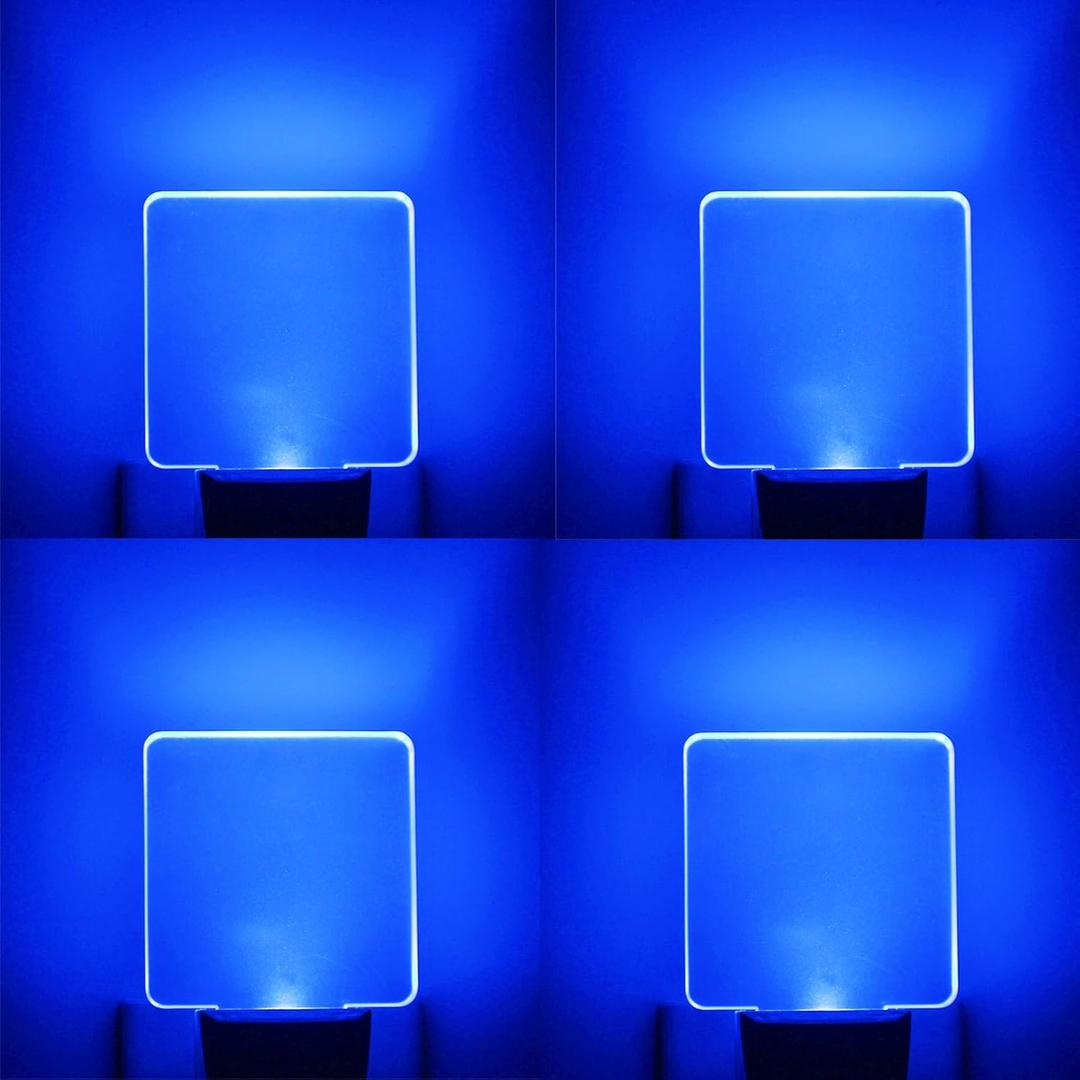 Blue Night Light Plug in, Dusk to Dawn Sensor Automatic On and Off, Decorative Wall Blue LED Night Lights for Adults Kids Room, Hallway,Bedroom, Stairs, Kitchen, Halloween Christmas Decor, 4 Pack