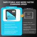 Solar Charge Controller 40A Charge Controllers 12/24V MPPT Solar Charge Controller with Adjustable LCD, Timer, Dual USB, Max Input 100V for LiFePO4/AGM/GEL/FLD Batteries (Blue)