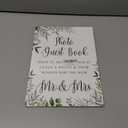 Toctose 8x11 Inch Wooden Wedding Signs for Ceremony and Reception, Rustic Vintage Photo Guest Book Sign with Stand