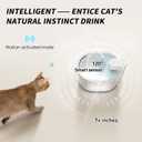 Uahpet Cat Water Fountain, Wireless & Battery Operated 67oz/2L Automatic Pet Water Fountain for Cats & Multiple Pets