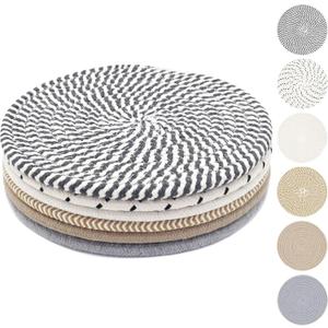 8 Inch Trivets for Hot Dishes, Hot Pots and Pans, Thick Heat Resistant Large Coaster for Kitchen, Hot Pads, Kitchen Essentials, Kitchen Decor for Table & Countertop, 6 Pcs (Mix Color)
