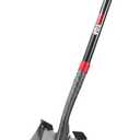 Heavy Duty Transfer Shovel Flat Square Shovel Garden Spade with Fiberglass Handle for Construction Landscaping Gardening, 43 inches