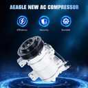 Air Conditioning Compressor & A/C Clutch for A/C Clutch for Nissan Rogue 2.5L L4 2008-2016, for Rogue Select 2.5L 2014 2015, for Cabstar 2.5L 2008 2009(W/One Plug, DKS17D Style)