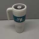 REDUCE Chiller Vacuum Insulated 40 oz Tumbler with Spill-Proof Silicone Straw - Sustainable Tritan Lid with Water Intake Markers - Soft Sit Base Travel Mug - Dishwasher Safe - Unbleached