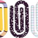 Teacher Supplies Back to School Jumbo Paper Clips Teacher Appreciation Gift 4 Inch Acrylic Paperclip Bookmark Gift Set Big Personalized Paper Clips for Book Lovers 12Pcs