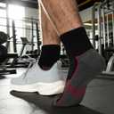 Men's Athletic Quarter Socks, 6 Pairs Cushioned Sports Ankle Socks for Running Workout Gym