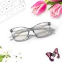 Blue Light Blocking Glasses for Women Men Teens (Cat Eye/Gray)