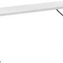 18" x 72" Granite White Heavy-Duty Blow Molded Plastic Folding Table