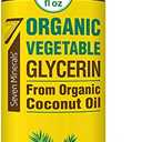 Seven Minerals, Organic Vegetable Glycerin - Big 32 fl oz Bottle - No Palm Oil, Made with Organic Coconut Oil - Therapeutical Grade Glycerine for DIYs - Hair, Nails & Skin Moisturizer - Non-Gmo