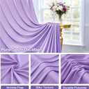 50ft15ft Taro Purple Backdrop Curtain for Wedding Parties, 10 Panels Wrinkle Free 15 FT Long Polyester Photo Backdrop Drapes Back Drop Cloth for Birthday Photography Background, W5' x H15'