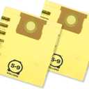 Shop-Vac 9067133 High Efficiency Disposable Vacuum Filter Bags, Fits 5-8 Gallon Tanks, Enhanced Filtration and Dust Control, (2-Pack)