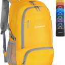 ZOMAKE Lightweight Packable Backpack 30L, Foldable Hiking Backpacks Water Resistant Compact Folding Daypack for Travel(Yellow), Medium