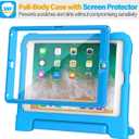 SUPLIK Kids Case for iPad 5th/6th Generation (9.7 inch, 2017/2018), iPad Air 1 & Air 2 & Pro 9.7 Case with Screen Protector, Durable Shockproof Kids Cover with Handle Stand, Blue