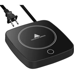 Coffee Mug Warmer Waterproof Smart Cup Warmer with 3 Temperature Setting for Warming & Heating Coffee, Beverage, Milk, Tea and Hot Chocolate (Black)