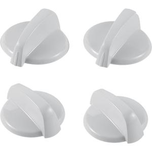 Upgraded WB03K10218 222D1140 Stove Knob Replacement for GE Stove Parts Burner Knobs GE Gas Range Parts Stove Top Cooktop Control Knobs White Plastic 4 Pcs