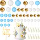 MIAHART Ball Cake Toppers Boho Grass Cake Topper Ball Cake Insert Decoration for Birthday Wedding Baby Shower Party Decorations Boho Themed Party Supplies 