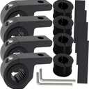 Motorcycle Bull Bar Mounting Bracket 4PCS Horizontal Light Mount Clamp Kit for 0.59" /0.75" /0.87"/0.98"/1.1"/1.25"Tubes fit for LED Driving Lights, Spotlights Fits Truck, ATV, & Motorcycle Crash Bars