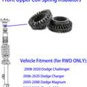 Front Coil Spring Insulators, Front Upper Coil Spring Isolators Compatible with 2006-2020 Charger, 2008-2020 Challenger, 2005-2008 Magnum, 2005-2020 300 (Pair for RWD Only)