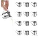 3 Oz Small Creamer Pitcher, Stainless Steel Bell Creamers, Mini Creamer Dispenser with Pouring S