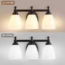 EJIAXIN Vanity Lights for Bathroom, 3-Light Modern Vanity Light Over Mirror Black Bathroom Light Fixture Bedroom Wall Sconces Lighting for Living Room Cabinet