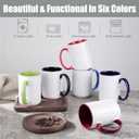 TANGLONG Sublimation Mugs 15 oz Set of 12 Sublimation Blank with Box Bulk Coffee Mugs Coffee Cups Tazas Para Sublimar 6 Assorted Colors
