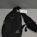 WATERFLY Crossbody Sling Backpack Sling Bag Travel Hiking Chest Bag Daypack (Black)