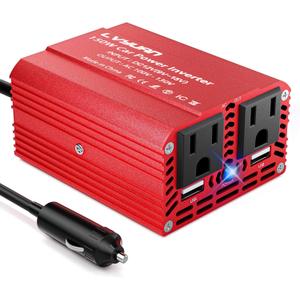 150W Power Inverter, LVYUAN Inverter 12V DC to 110V AC Car Plug in Adapter Outlet Dual 6.2A Charging USB Vehicle Converter for Phone, Laptops, Road Trip Charger