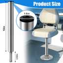 3/4" Boat Seat Pin Post, Aluminum Lock-in Extension Pole for Marine Boat Seat Base, Universal Mounting Pin Post for Pontoon, Fishing & Bass Boat -1Pack