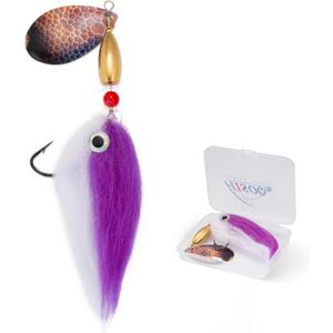 Pike Musky Walleye Fishing Lure Spinnerbait with Feathered Hooks Rooster Tail Fishing Lures Spoon Lures Baits with Tackle Box Pike Musky Walleye Fishing Lure Spinnerbait with Feathered Hooks Rooster Tail Fishing Lures Spoon Lures Baits with Tackle Box