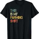 This is My Farming Shirt Funny Mens Farmer Tractor Cow Farm T-Shirt, M