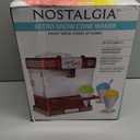 Nostalgia Snow Cone Shaved Ice Machine - Retro Table-Top Slushie Machine Makes 20 Icy Treats - Includes 2 Reusable Plastic Cups & Ice Scoop - Retro Red