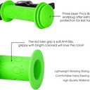 2 x Kids Bike Grips - 105mm Bicycle Handlebar Grips with Mushroom Pattern for Bikes, Balance Bikes,Kick Scooters (Green)