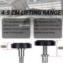 4 x 4pcs 38mm Screw Up Car Lift Feet Pads - Adjustable 4-9cm Height, Steel & Rubber Trays for Vehicle Lifting, Stable Support for Car Lift Bridge Jack