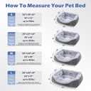 INVENHO Medium Dog Beds for Medium Dogs Washable, Rectangle Dog Bed Medium Size Dog, Orthopedic Dog Bed, Warming Soft Calming Sleeping Puppy Bed Durable Pet Bed with Anti-Slip Bottom, Gray Medium (30"x24"x9")