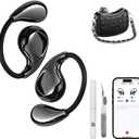 AI Language Translator Earbuds, 139 Languages Handbag Translation Earbuds Real Time for iOS & Android with Cleaning Pen, BT 5.4 Fashionable OWS Translation Headphones for Travel Business, Deep Black