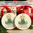 2 x Bee Ornament 2025 - Bee Christmas Ornament, Cute Animals Christmas Ornaments - Gifts for Bees Lovers - Ceramic Ornaments 2025