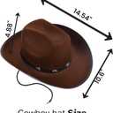 Kangaroo Mens Felt Cowboy Hat for Men Western Style Wide Brim Cowgirl Hat, Cowboy Costume Accessories for Men for Easter