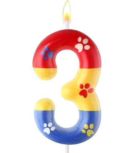 3 Dog Paw Theme
Birthday Candles, Pack of 3
