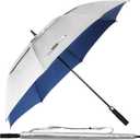 68/62/54 Inch UPF50+ Sun Umbrella UV Protection UV Umbrellas for Sun Protections Windproof Large Golf Umbrella Auto Open and Vented Double Canopy Umbrellas for Rain